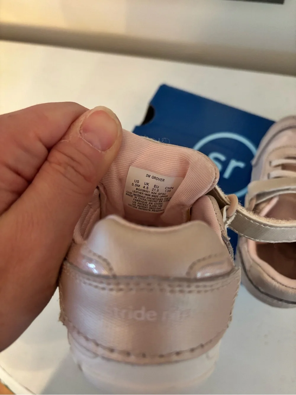 Stride Rite pink toddler shoe size 5.5, used